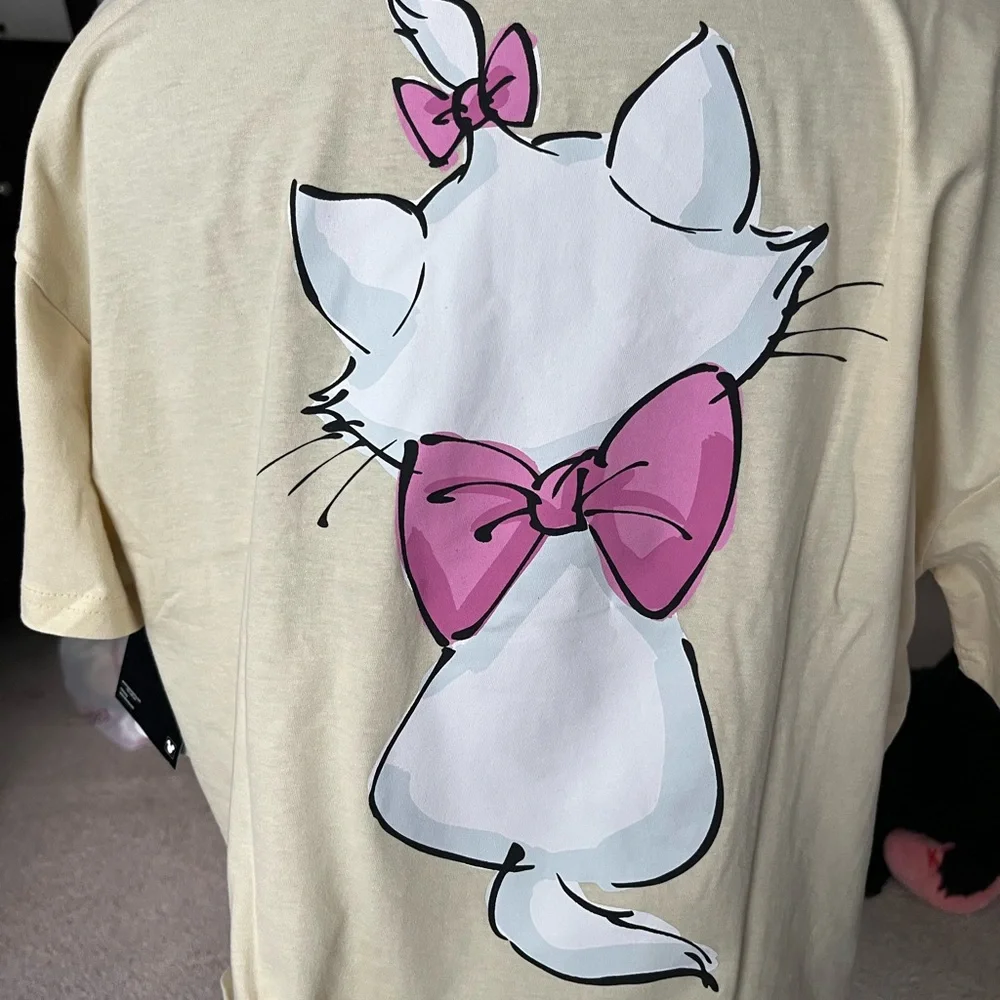Disney Aristocats Marie T-Shirt - Cream & Pink